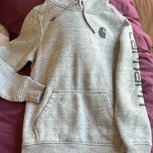 Carhartt relaxed fit speckled gray hoodie. Size XS. Unisex.